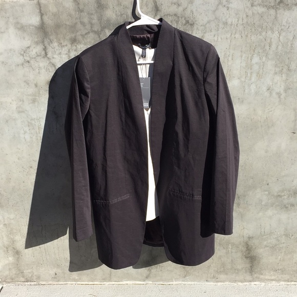 NEW Eileen Fisher Black Ramie Long Jacket Size 12 - Picture 10 of 10